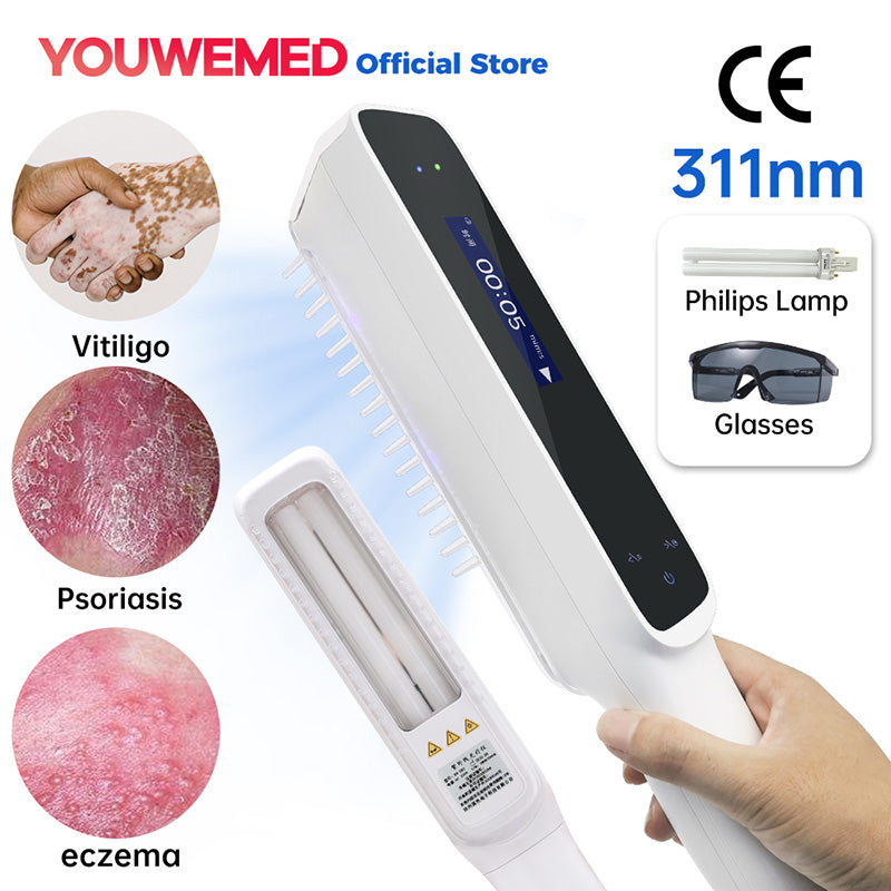BU-10 home narrowband UVB device with Philips UVB lamp and OLED display