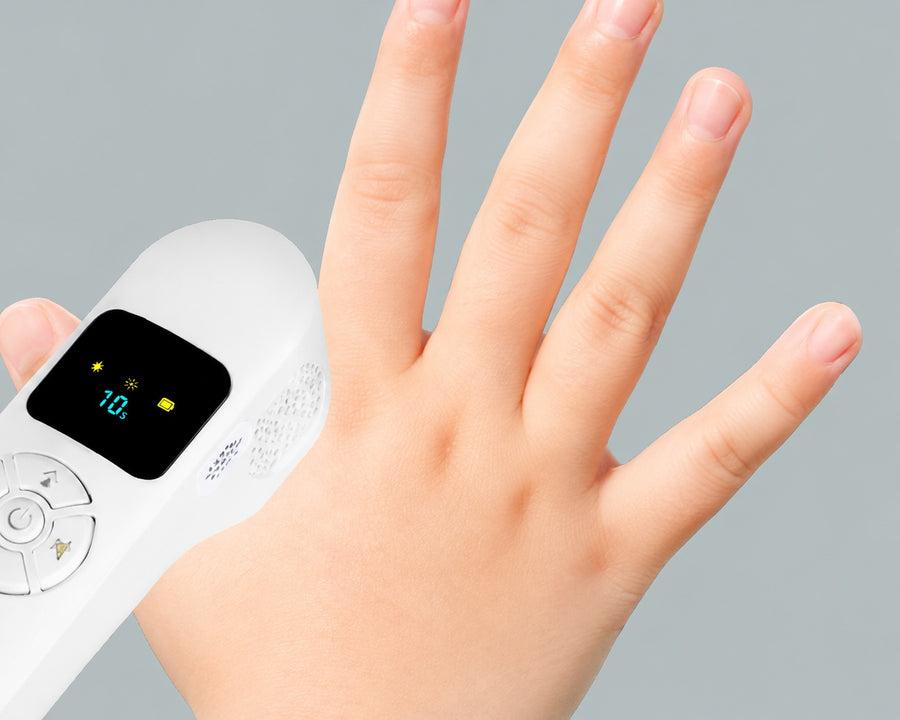 UV308B application example on fingers