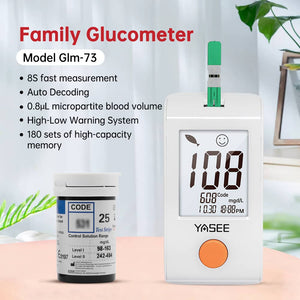 Blood Glucose Meter（GLM-73 Black orange ）